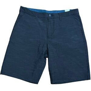 Brickline Golf Hybrid Shorts Mens Gray Mottled Flat Front Mid Rise Size 36